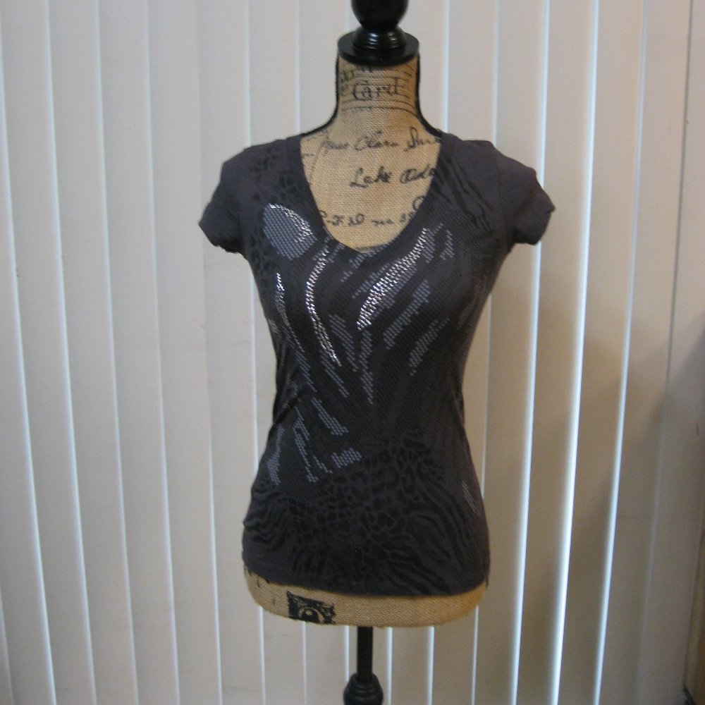 NWOT Express gray graphic tee t shirt top XS extra small